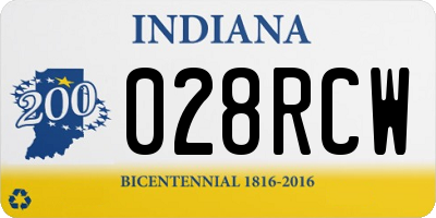 IN license plate 028RCW