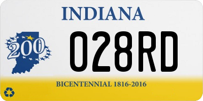 IN license plate 028RD