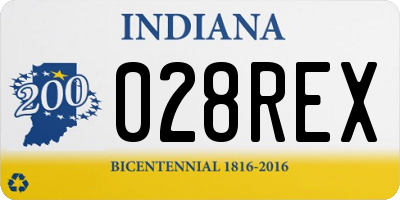 IN license plate 028REX