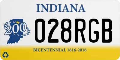 IN license plate 028RGB