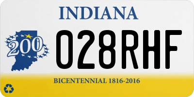 IN license plate 028RHF