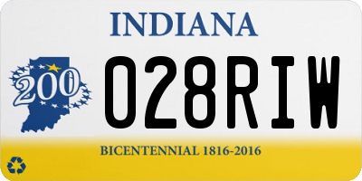 IN license plate 028RIW