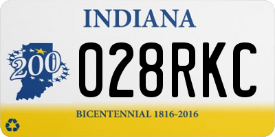 IN license plate 028RKC