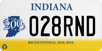 IN license plate 028RND