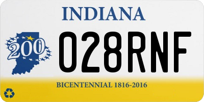IN license plate 028RNF