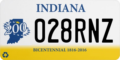 IN license plate 028RNZ
