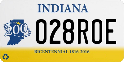 IN license plate 028ROE
