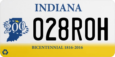 IN license plate 028ROH
