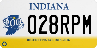 IN license plate 028RPM
