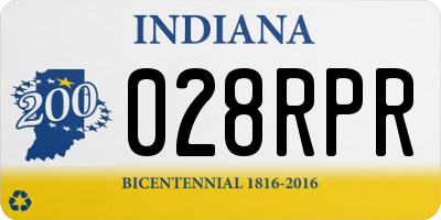 IN license plate 028RPR