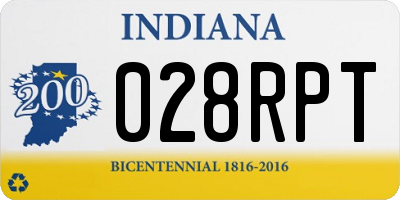 IN license plate 028RPT
