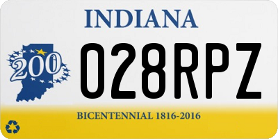 IN license plate 028RPZ