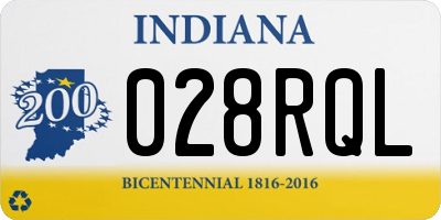 IN license plate 028RQL