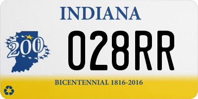 IN license plate 028RR