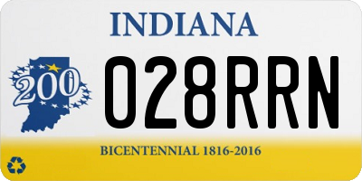 IN license plate 028RRN