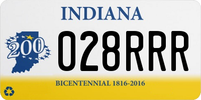 IN license plate 028RRR