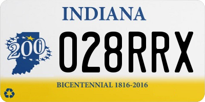 IN license plate 028RRX