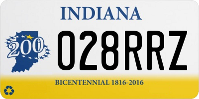 IN license plate 028RRZ
