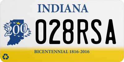 IN license plate 028RSA