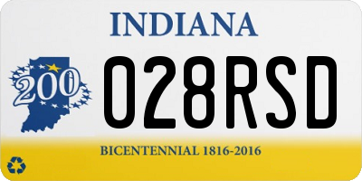 IN license plate 028RSD