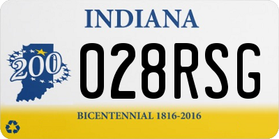 IN license plate 028RSG