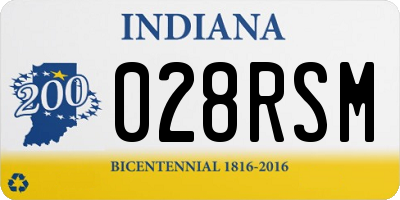 IN license plate 028RSM