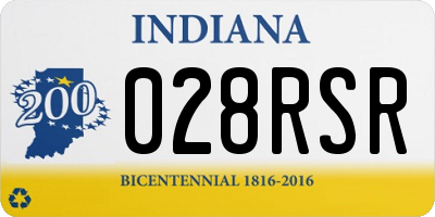 IN license plate 028RSR