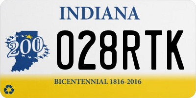 IN license plate 028RTK