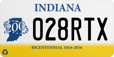 IN license plate 028RTX