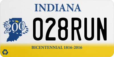 IN license plate 028RUN