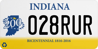 IN license plate 028RUR