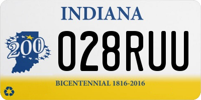 IN license plate 028RUU