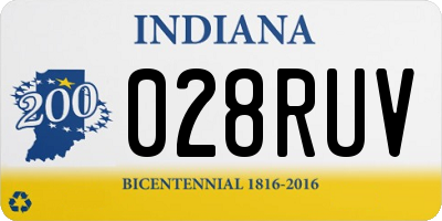 IN license plate 028RUV