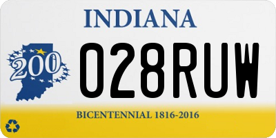 IN license plate 028RUW