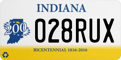 IN license plate 028RUX