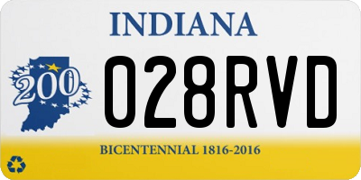 IN license plate 028RVD
