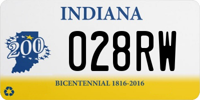 IN license plate 028RW