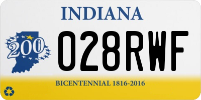 IN license plate 028RWF