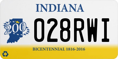 IN license plate 028RWI
