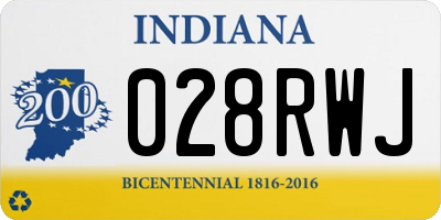 IN license plate 028RWJ