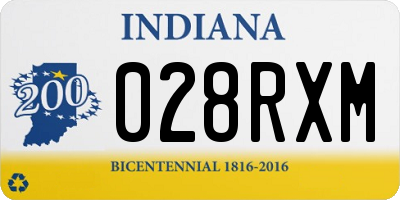 IN license plate 028RXM