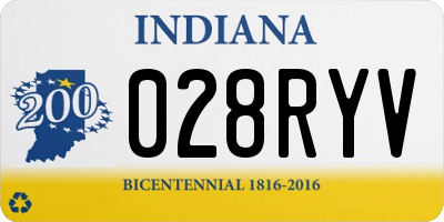 IN license plate 028RYV