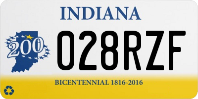 IN license plate 028RZF