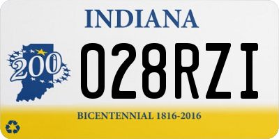 IN license plate 028RZI