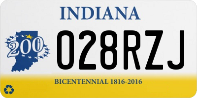 IN license plate 028RZJ