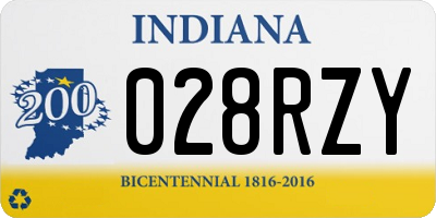 IN license plate 028RZY