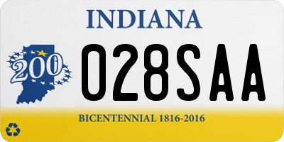 IN license plate 028SAA