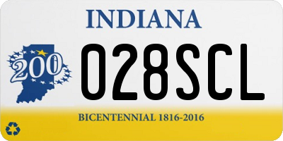 IN license plate 028SCL