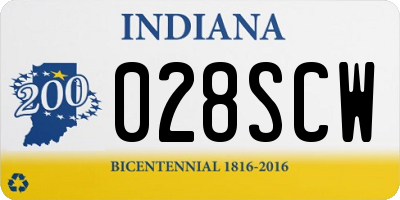 IN license plate 028SCW