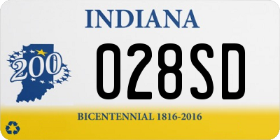 IN license plate 028SD